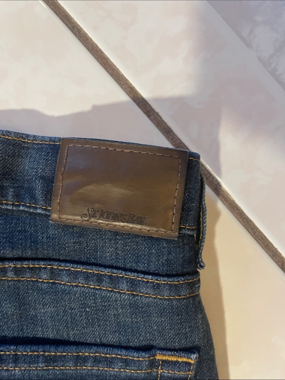 St. John's Bay Indigo Straight Jeans Size 38x32 View 4